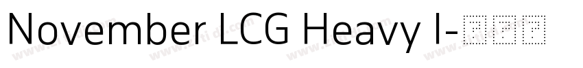 November LCG Heavy I字体转换
